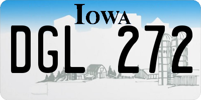 IA license plate DGL272