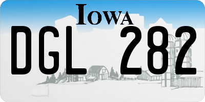 IA license plate DGL282