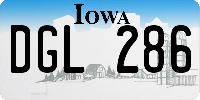 IA license plate DGL286