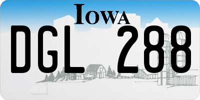 IA license plate DGL288