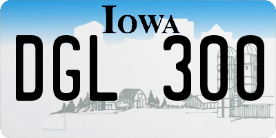 IA license plate DGL300
