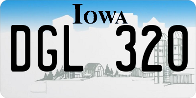 IA license plate DGL320