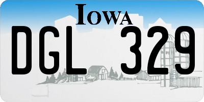IA license plate DGL329