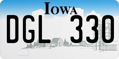IA license plate DGL330