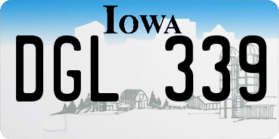 IA license plate DGL339