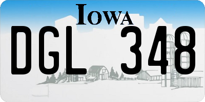 IA license plate DGL348