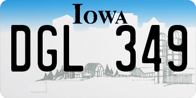 IA license plate DGL349