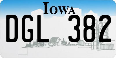 IA license plate DGL382