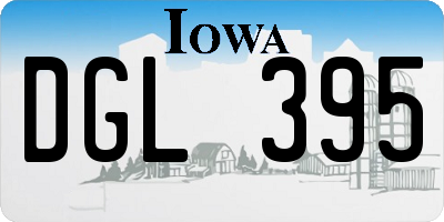 IA license plate DGL395