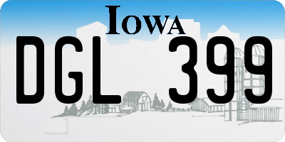 IA license plate DGL399