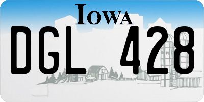 IA license plate DGL428