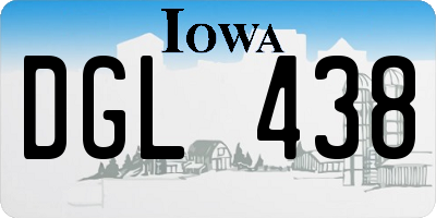 IA license plate DGL438