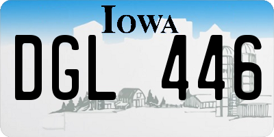 IA license plate DGL446