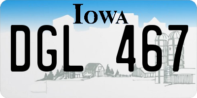 IA license plate DGL467