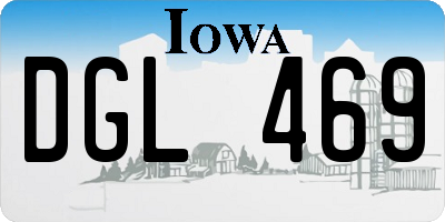 IA license plate DGL469