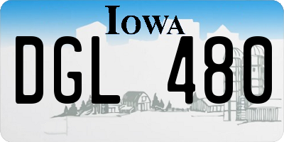IA license plate DGL480