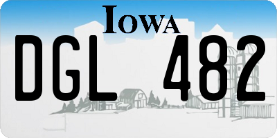 IA license plate DGL482