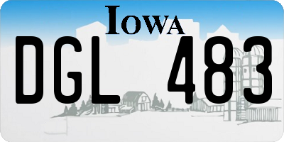 IA license plate DGL483