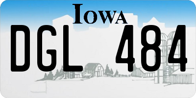 IA license plate DGL484