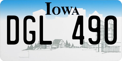 IA license plate DGL490