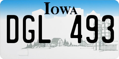 IA license plate DGL493