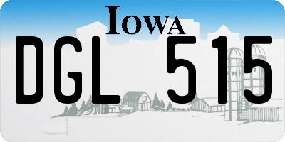 IA license plate DGL515