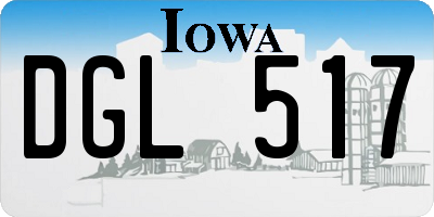 IA license plate DGL517