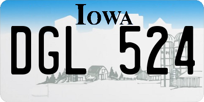 IA license plate DGL524
