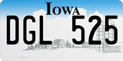 IA license plate DGL525