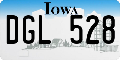 IA license plate DGL528