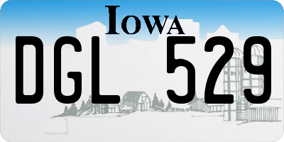 IA license plate DGL529