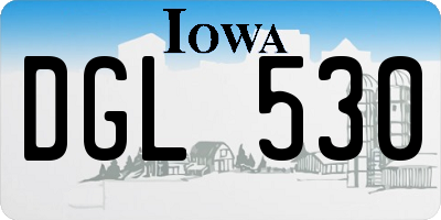 IA license plate DGL530