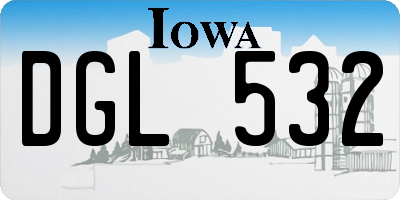 IA license plate DGL532