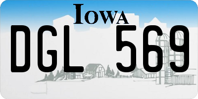 IA license plate DGL569