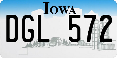 IA license plate DGL572