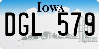 IA license plate DGL579