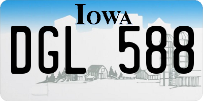 IA license plate DGL588