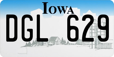 IA license plate DGL629