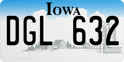 IA license plate DGL632