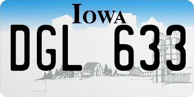 IA license plate DGL633