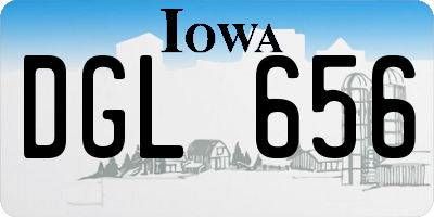 IA license plate DGL656