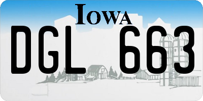 IA license plate DGL663
