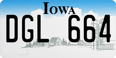 IA license plate DGL664