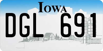IA license plate DGL691