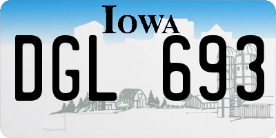 IA license plate DGL693