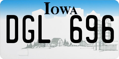 IA license plate DGL696