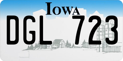 IA license plate DGL723