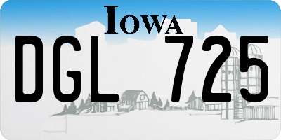 IA license plate DGL725