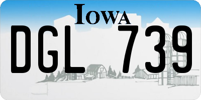 IA license plate DGL739