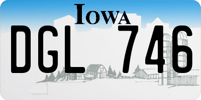 IA license plate DGL746